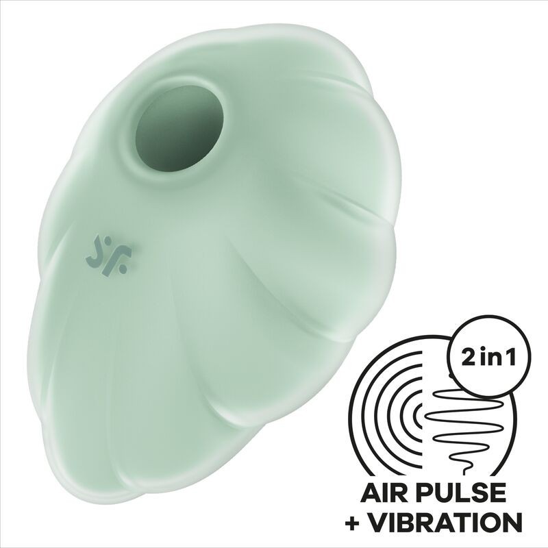 Vibratore Clound Dancer Green Air Pulse - SATISFYER AIR PULSE - Succhia Clitoride | erosidea.com
