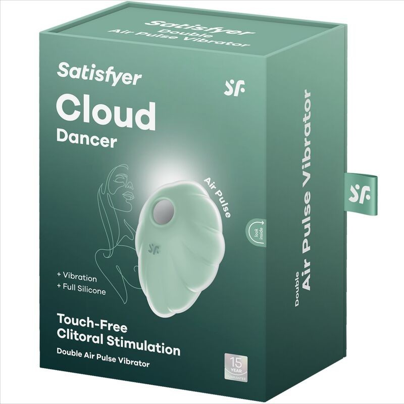 Vibratore Clound Dancer Green Air Pulse - SATISFYER AIR PULSE - Succhia Clitoride | erosidea.com