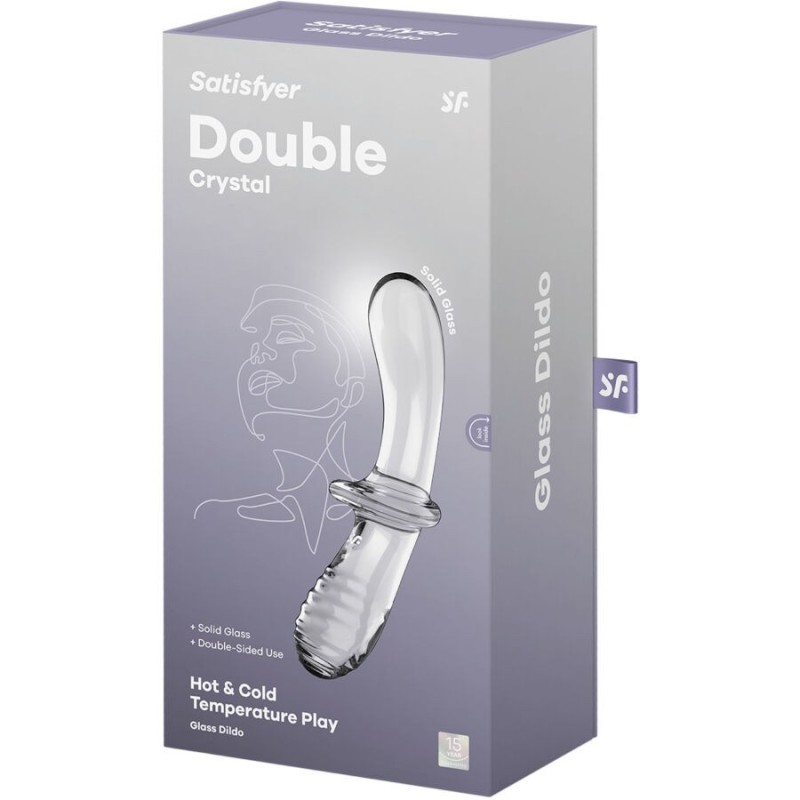 Dildo Doppio Cristallo Trasparente - SATISFYER CRYSTAL - Dildo Doppi | erosidea.com