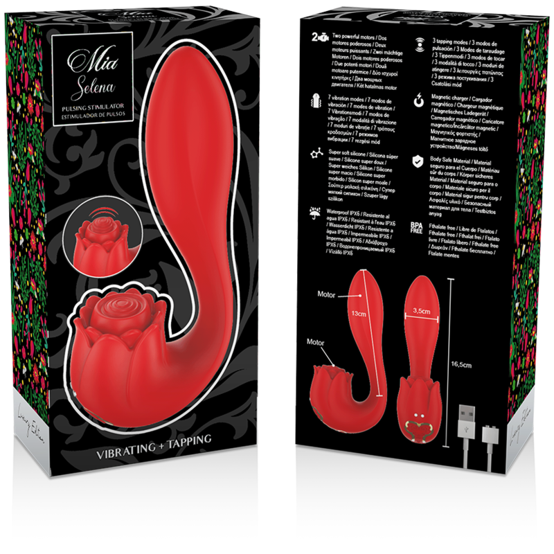 Mia - Selena Stimolatore Vibrante + Tapping Rosso - MIA - Stimolatori | erosidea.com