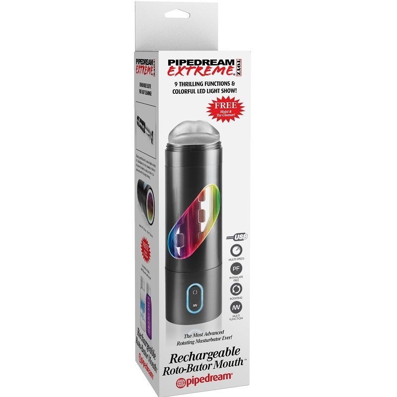 Extreme Toyz - Bocca Masturbatore Maschile Roto Bator Usb - EXTREME TOYZ - Masturbatori Orali | erosidea.com