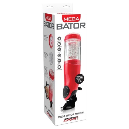 Extreme Toyz - Pdx Mega Bator Usb Masturbatore Maschio Bocca Rosso - EXTREME TOYZ - Masturbatori Orali | erosidea.com