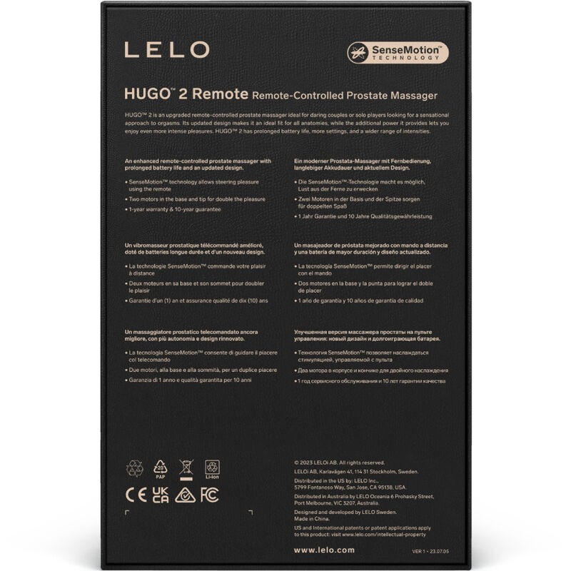 Lelo - Massaggiatore Prostatico Con Telecomando Hugo 2 Verde - Lelo - Prostata e Perineo | erosidea.com