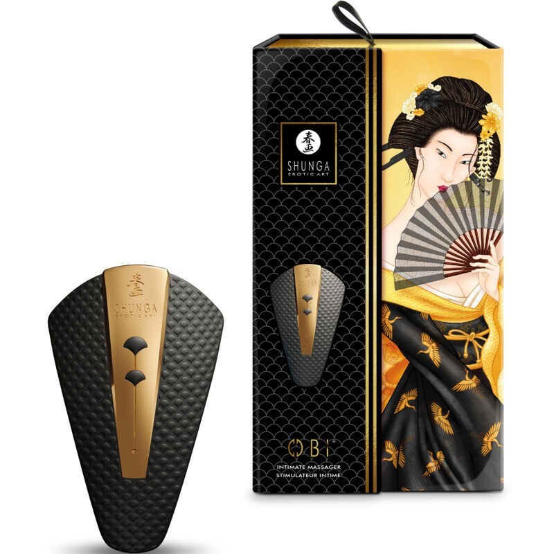 Massaggiatore Intimo Obi Nero - SHUNGA TOYS - Vibratori | erosidea.com