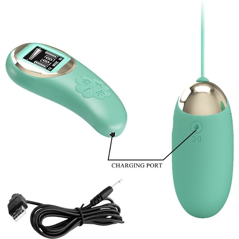 Miniera Di Ovetto Vibrante Con Telecomando Verde - PRETTY LOVE LED - Ovetti Palline Sfere | erosidea.com