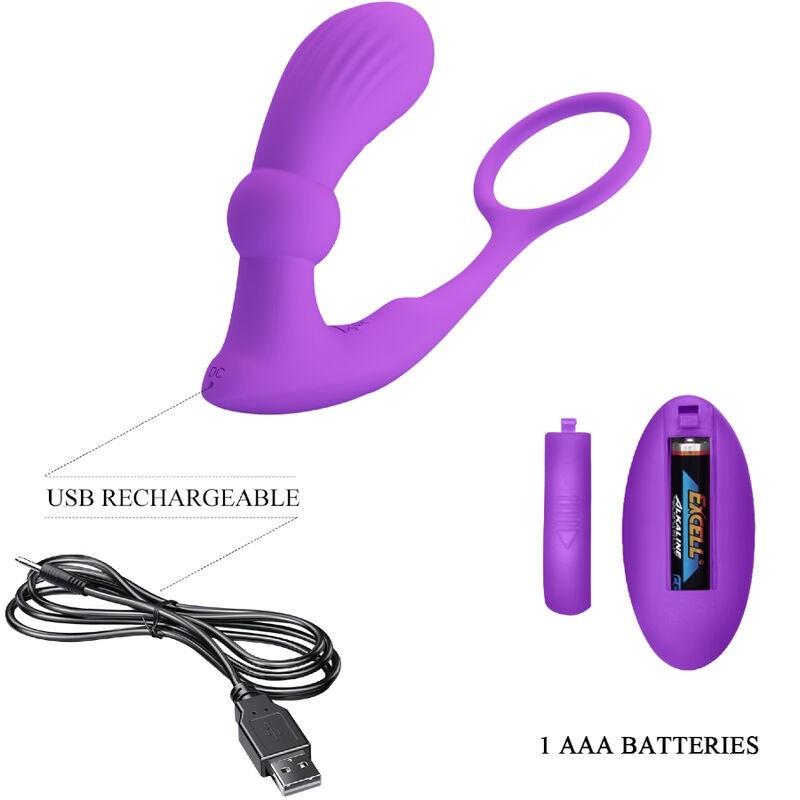 Vibratore Anello Anale E Warren Viola - PRETTY LOVE BOTTOM - Anelli Fallici | erosidea.com