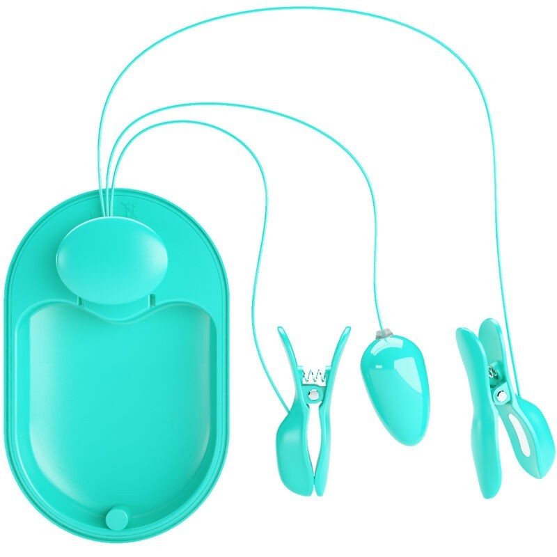 Scatola A Sorpresa Pinzette Per Elettrostimolazione Blu - PRETTY LOVE FLIRTATION - Pinzette Capezzoli | erosidea.com