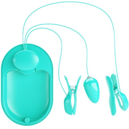 Scatola A Sorpresa Pinzette Per Elettrostimolazione Blu - PRETTY LOVE FLIRTATION - Pinzette Capezzoli | erosidea.com