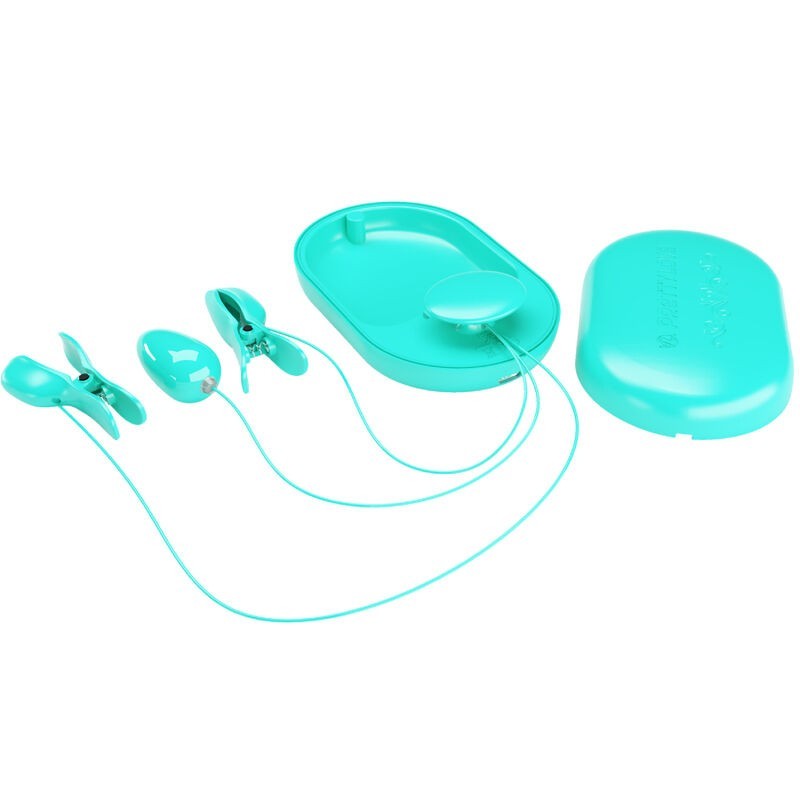 Scatola A Sorpresa Pinzette Per Elettrostimolazione Blu - PRETTY LOVE FLIRTATION - Pinzette Capezzoli | erosidea.com