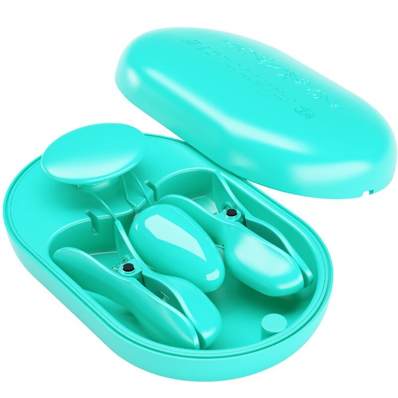 Scatola A Sorpresa Pinzette Per Elettrostimolazione Blu - PRETTY LOVE FLIRTATION - Pinzette Capezzoli | erosidea.com