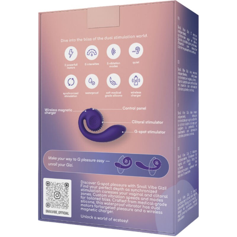 Snail Vibe - Gizi Dual Stimolatore Viola - SNAIL VIBE - Vibratori | erosidea.com