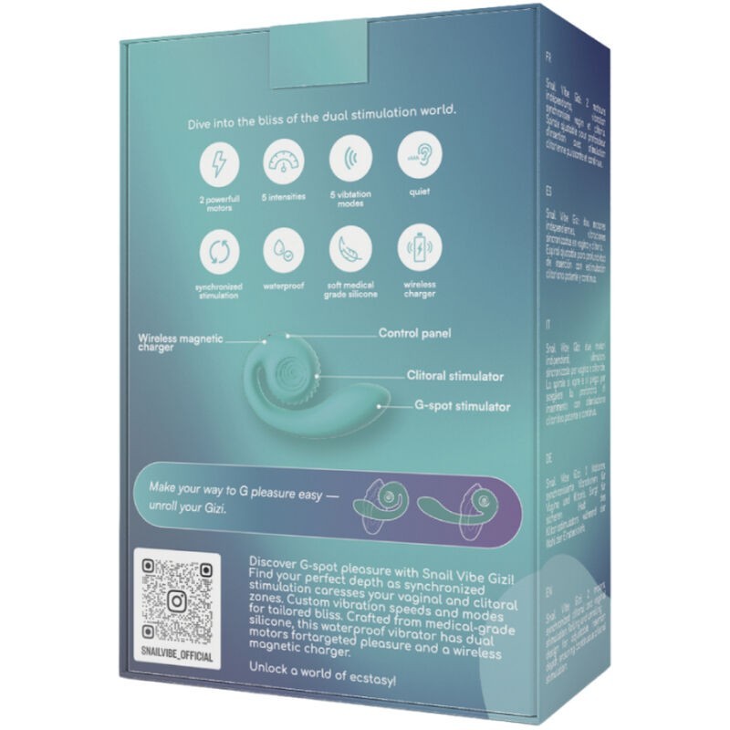 Snail Vibe - Gizi Doppio Stimolatore Tiffany - SNAIL VIBE - Vibratori Doppi | erosidea.com