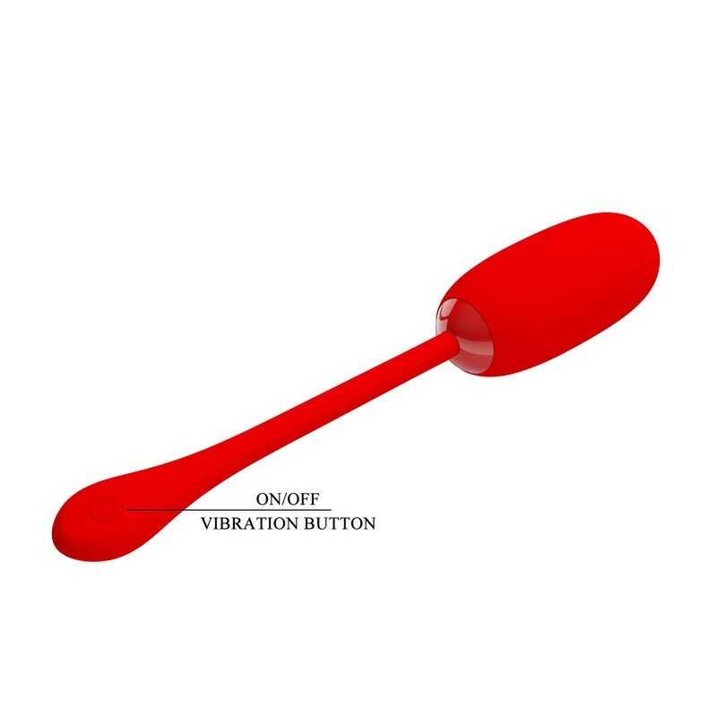 Uovo Vibrante Julius Impermeabile-Ricaricabile Rosso - PRETTY LOVE SMART - Vibratori Mini | erosidea.com