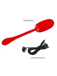 Uovo Vibrante Julius Impermeabile-Ricaricabile Rosso - PRETTY LOVE SMART - Vibratori Mini | erosidea.com