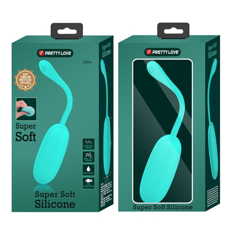 Uovo Vibrante Julius Impermeabile-Ricaricabile Verde Acqua - PRETTY LOVE SMART - Vibratori Mini | erosidea.com