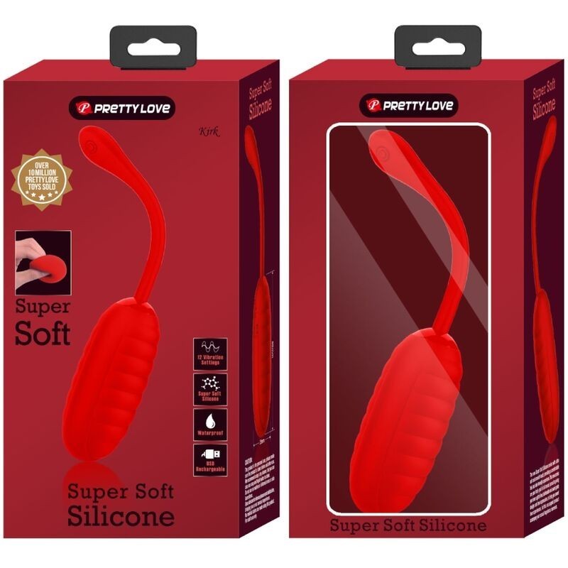 Uovo Vibrante Ricaricabile Kirk Rosso - PRETTY LOVE SMART - Vibratori Mini | erosidea.com