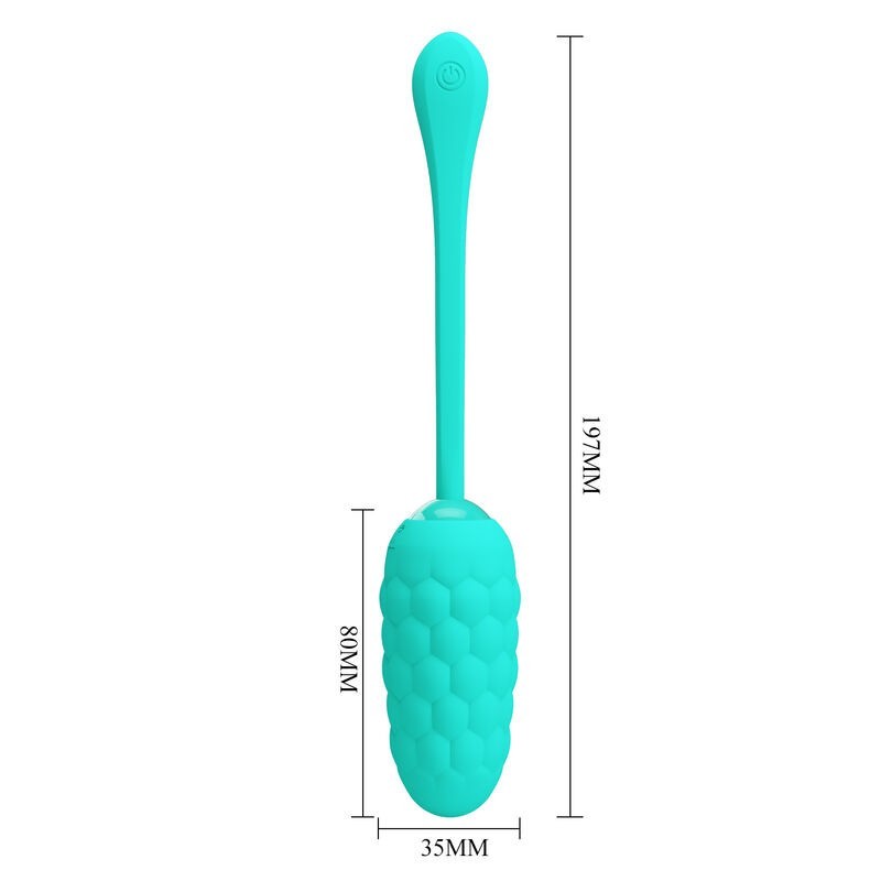 Uovo Vibrante Con Texture Marina Ricaricabile Verde Acqua - PRETTY LOVE SMART - Vibratori Mini | erosidea.com