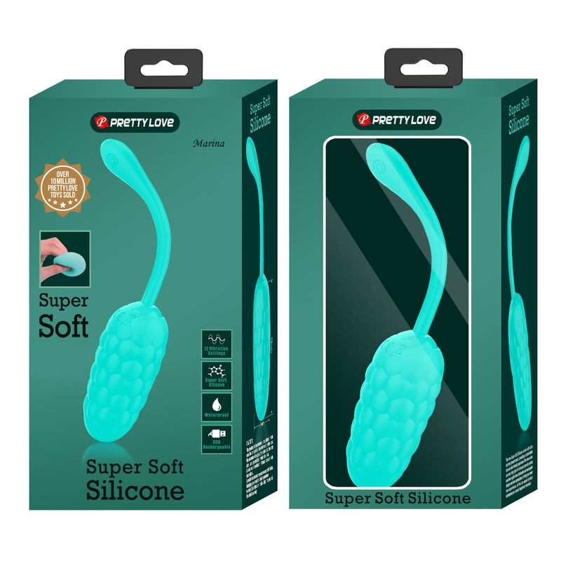 Uovo Vibrante Con Texture Marina Ricaricabile Verde Acqua - PRETTY LOVE SMART - Vibratori Mini | erosidea.com
