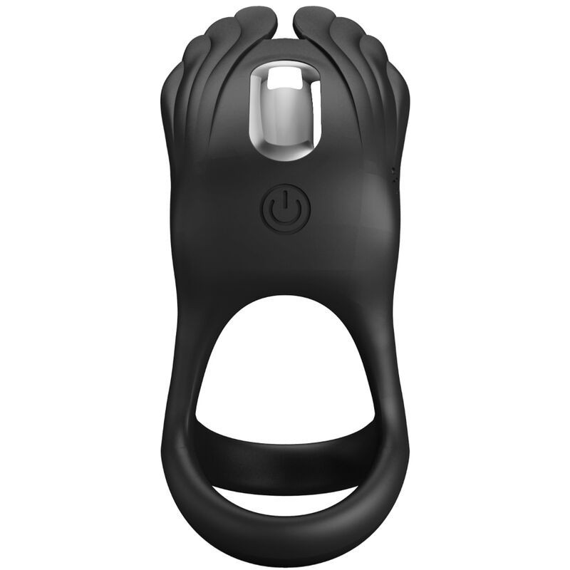 Silas Anello Per Pene Vibrante 7 Vibrazioni In Silicone Nero - PRETTY LOVE MALE - Masturbatori | erosidea.com