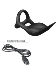 Silas Anello Per Pene Vibrante 7 Vibrazioni In Silicone Nero - PRETTY LOVE MALE - Masturbatori | erosidea.com