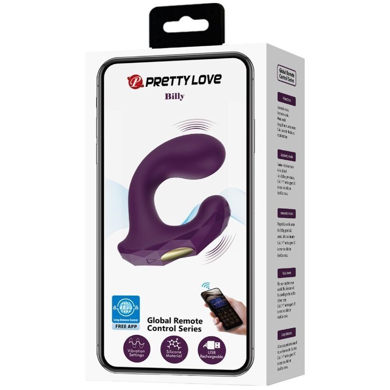 Billy Telecomando Vibrazione Viola App Gratuita - PRETTY LOVE - Vibratori con App | erosidea.com