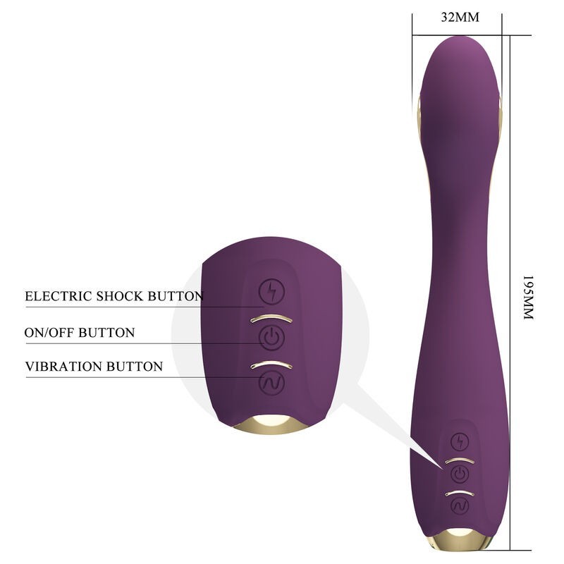 Vibratore Hector Elettroshock Con App Viola - PRETTY LOVE HIGH GRADE - Vibratori con App | erosidea.com