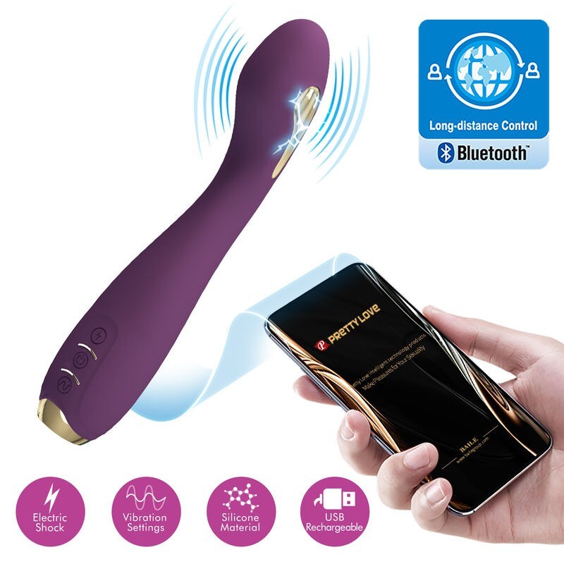 Vibratore Hector Elettroshock Con App Viola - PRETTY LOVE HIGH GRADE - Vibratori con App | erosidea.com