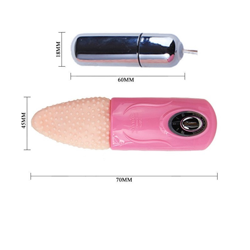Vibratore A Forma Di Lingua Baile A Tre Velocita' - BAILE VIBRATORS - Vibratori Mini | erosidea.com