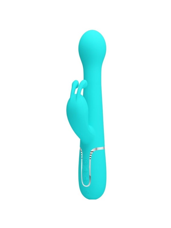 Vibratore Dejon Rabbit 3 In 1 Multifunzione Verde Acqua - PRETTY LOVE FLIRTATION - Vibratori Rabbit | erosidea.com