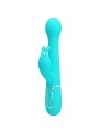 Vibratore Dejon Rabbit 3 In 1 Multifunzione Verde Acqua - PRETTY LOVE FLIRTATION - Vibratori Rabbit | erosidea.com
