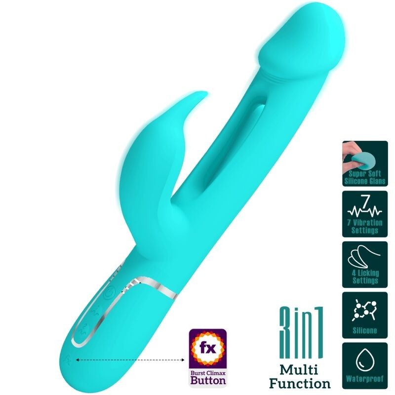 Vibratore Dejon Rabbit 3 In 1 Multifunzione Viola - PRETTY LOVE FLIRTATION - Vibratori Rabbit | erosidea.com