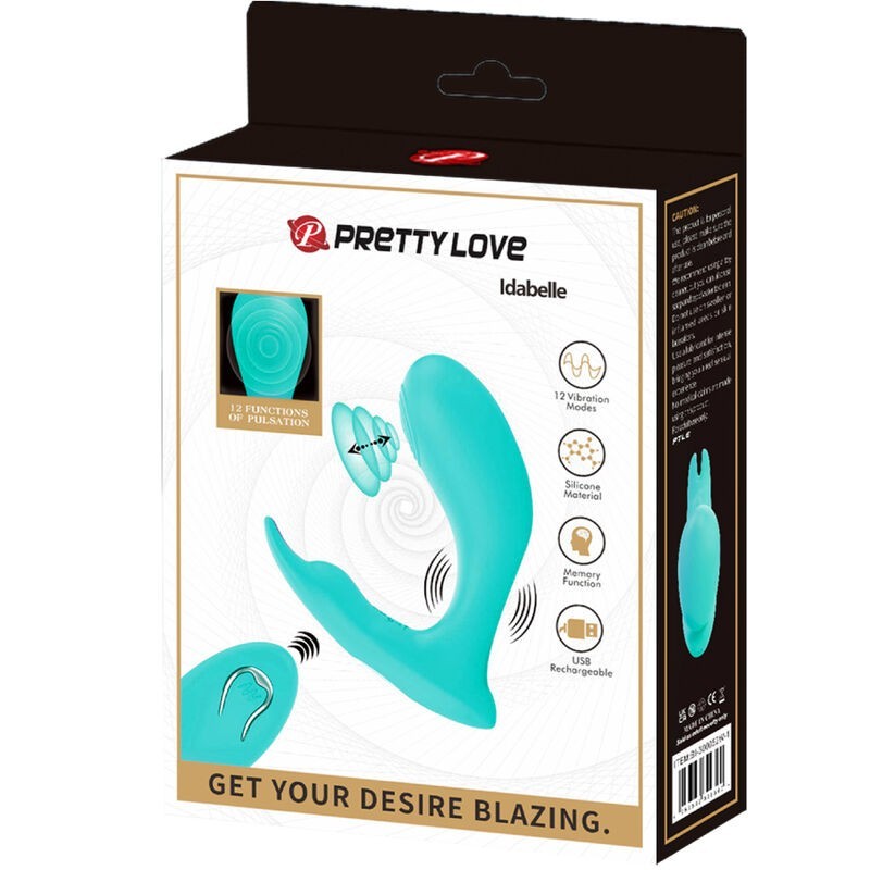 Telecomando Idabelle Vibrazione E Pulsazione Blu - PRETTY LOVE BOTTOM - Plug e Catene Anali | erosidea.com