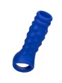 Calexotics - Admiral Copertura Per Pene Con Perline In Silicone Liquido Blu - CALEXOTICS - Guaine e Prolunghe | erosidea.com