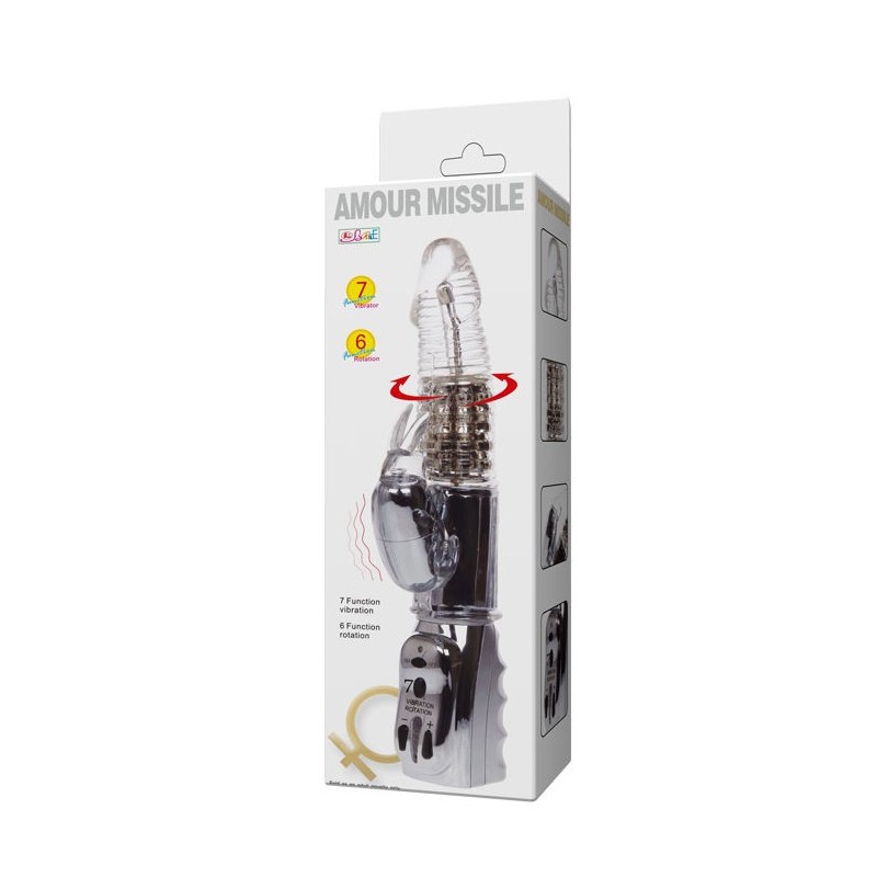 Amour Missile Trasparente Rotante 26.5 Cm - BAILE ROTATIONS - Vibratori Classici | erosidea.com