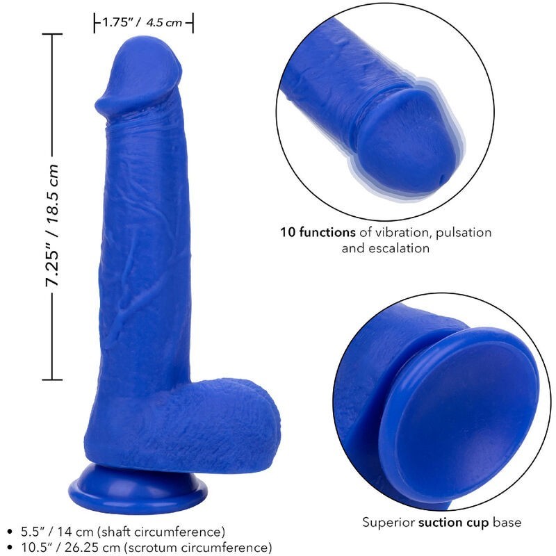 Dildo Realistico Calexotics Admiral Vibrating Blu - CALEXOTICS - Dildo Realistici | erosidea.com