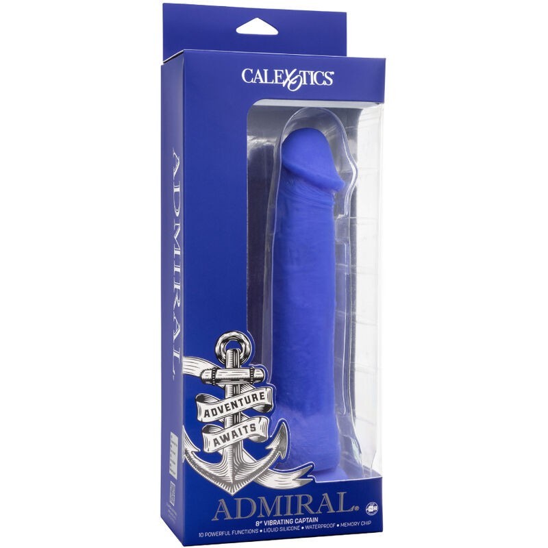 Dildo Realistico Calexotics Admiral Vibrating Blu - CALEXOTICS - Dildo Realistici | erosidea.com