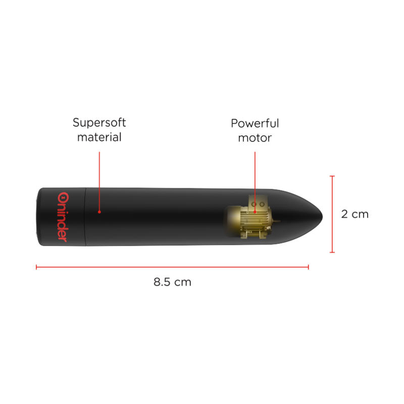 Oninder - Vibratore Berlin Nero 9 Modalità 85 x 2 Cm App Gratuita - ONINDER - Vibratori con App | erosidea.com