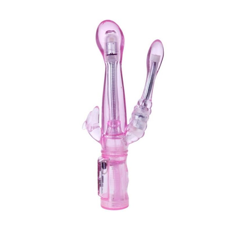 Vibratore Flessibile Con Stimolatore Anale - BAILE VIBRATORS - Vibratori Anali | erosidea.com