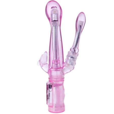 Vibratore Flessibile Con Stimolatore Anale - BAILE VIBRATORS - Vibratori Anali | erosidea.com