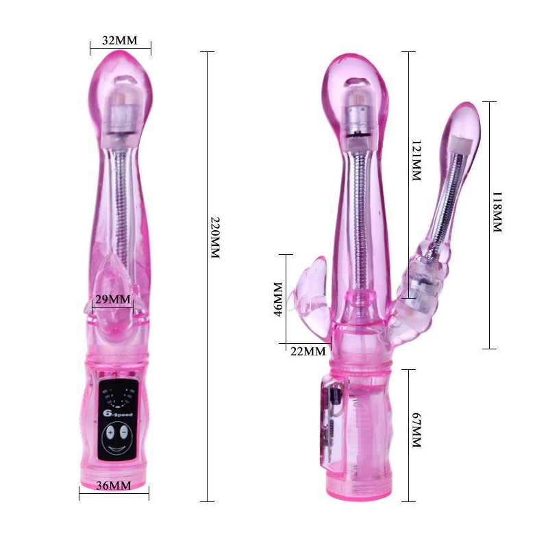 Vibratore Flessibile Con Stimolatore Anale - BAILE VIBRATORS - Vibratori Anali | erosidea.com