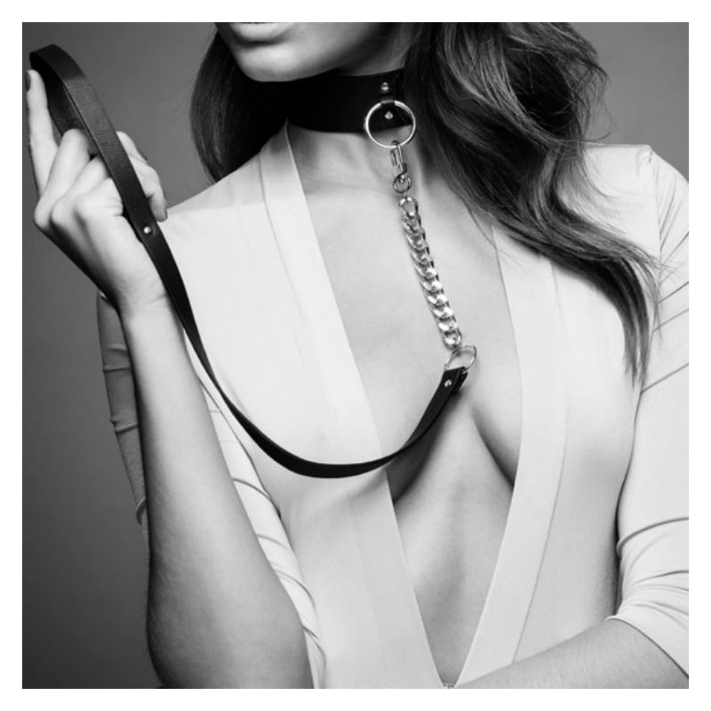 Bijoux - Indiscrets Collana Labirinto Nero Con Cinturino - BIJOUX MAZE - Collari e Guinzagli | erosidea.com