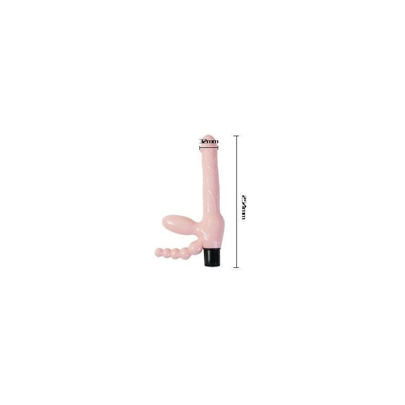 Imbragatura Senza Corda Tpr Con Vibrazione E Stimolazione Anale 25.4 Cm - BAILE - Strap-on e Imbracature | erosidea.com