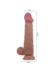 Pretty Love - Dildo Realistico Sliding Skin Series Con Ventosa Scorrevole Della Pelle Marrone 24 Cm - PRETTY LOVE HIGH GRADE - Dildo Realistici | erosidea.com