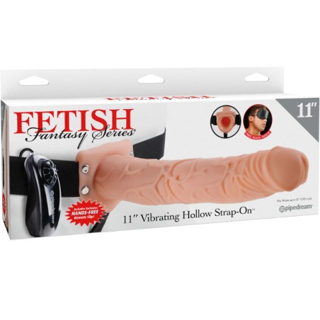 Fetish Fantasy Series - Series 11 Hollow Strap On Vibrante Con Sfere 27.9Cm Carne - FETISH FANTASY SERIES - Strap-on e Imbracature | erosidea.com