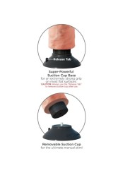 King Cock - Dildo Vibratore 17.78 Cm Naturale - KING COCK - Dildo Realistici | erosidea.com