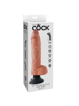 King Cock - Dildo Vibrante Con Testicoli 25.5 Cm Colore Naturale