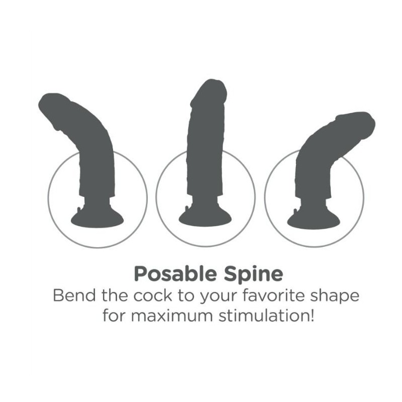 King Cock - Dildo Vibrante Con Testicoli 25.5 Cm Colore Naturale - KING COCK - Dildo Realistici | erosidea.com