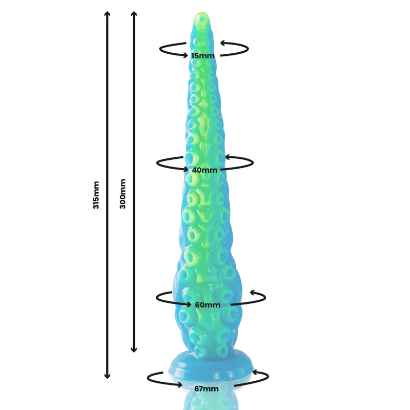 Epic - Dildo Fluorescente Con Tentacoli Sottili Di Scylla Dimensioni Grandi - EPIC - Dildo Realistici | erosidea.com