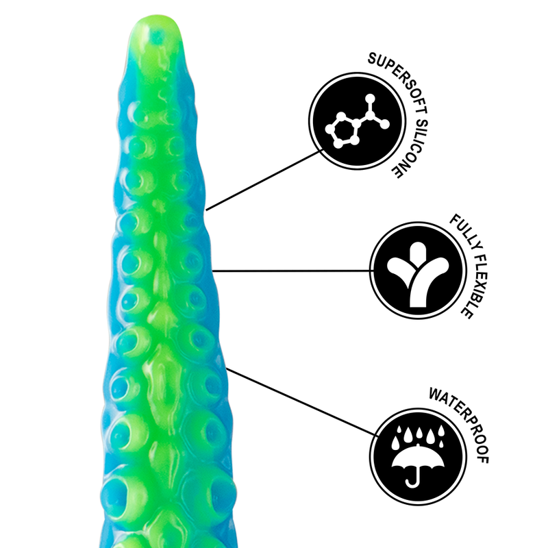 Epic - Dildo Fluorescente Con Tentacoli Sottili Di Scylla Dimensioni Grandi - EPIC - Dildo Realistici | erosidea.com
