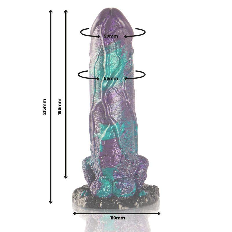 Epic Dildo Basilisco Doppio Piacere Scamuto Grande Taglia - EPIC - Dildo Speciali | erosidea.com